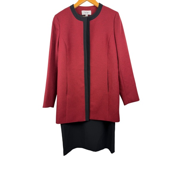 Le Suit Scoop Neck Dress with Crew Neck Jacket (Two Piece Set)Size‎ 6 - Picture 2 of 16